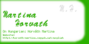martina horvath business card