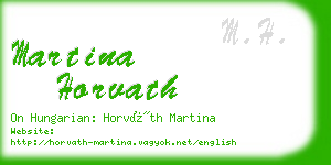 martina horvath business card